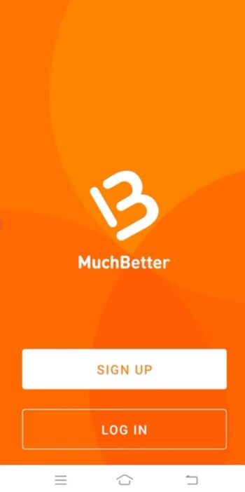 Creating an account for muchbetter screen