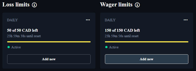 implementing personal limits